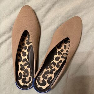 Rothy's Tan Flats with Rounded Toe